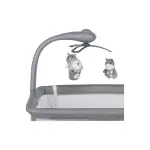 Prego Carmela Anne Yanı Elektrikli Uzaktan Kumandalı Dönenceli Beşik Gri