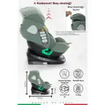 Prego Q9004 Tronfix I-Size Oto Koltuğu 0-36 Kg Yeşil