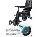 Merkür Bebe 9in1 Hawk Üç Tekerlekli Bebek ve Çocuk Bisikleti Gri