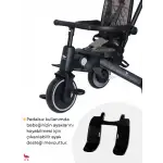 Merkür Bebe 9in1 Hawk Üç Tekerlekli Bebek ve Çocuk Bisikleti Gri