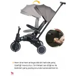 Merkür Bebe 9in1 Hawk Üç Tekerlekli Bebek ve Çocuk Bisikleti Siyah