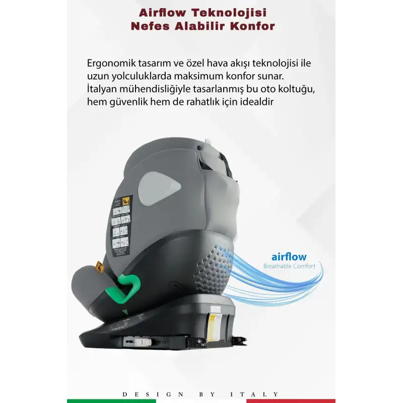 Prego Q9004 Tronfix I-Size Oto Koltuğu 0-36 Kg Gri