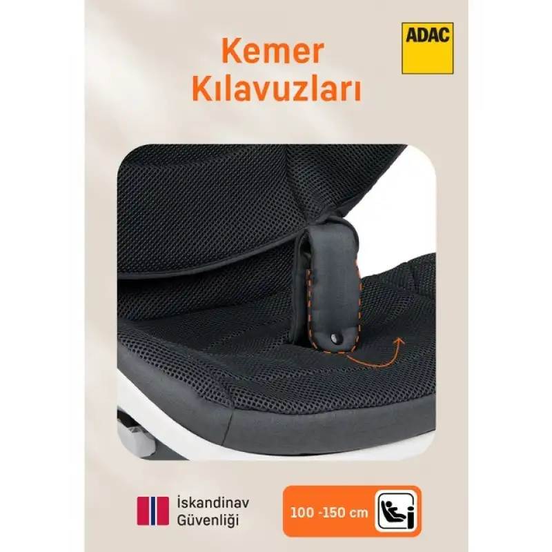 BeSafe iZi Flex Fix 2 I-Size Oto Koltuğu 15-36 Kg Anthracite Mesh
