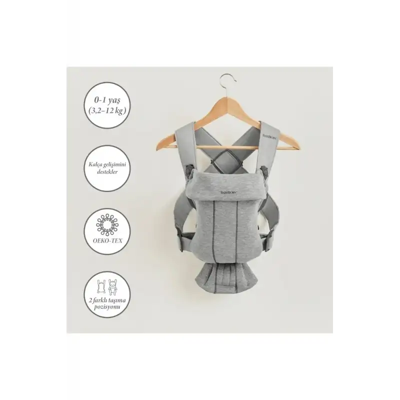 BabyBjörn Kanguru Mini 3D Jersey Light Grey