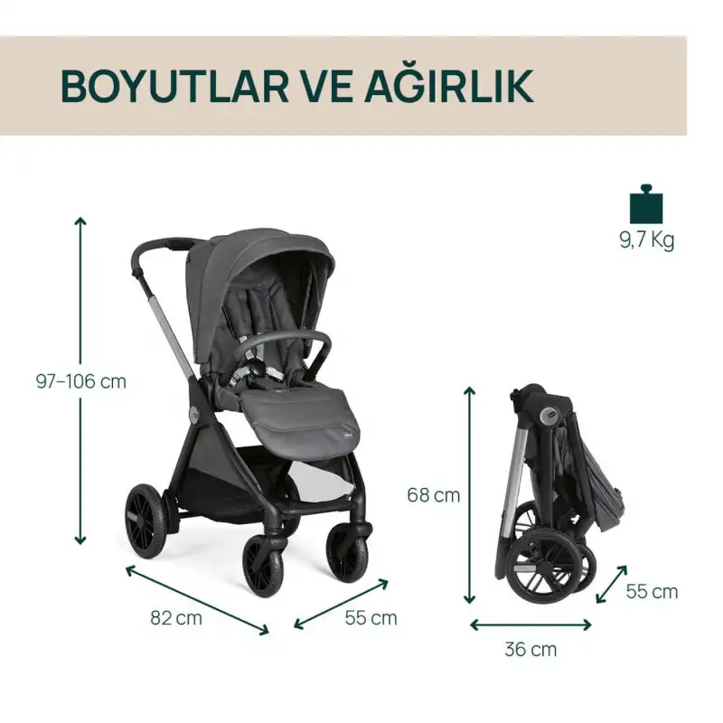 Chicco Bellagio Bebek Arabası Fir Tree