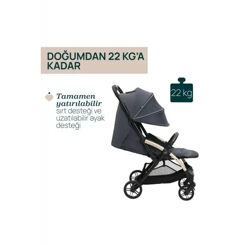 Chicco Goody XPlus Otomatik Katlanır Suya Dayanıklı Kabin Bebek Arabası Dark Shadow