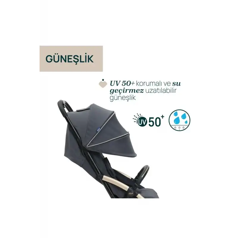 Chicco Goody XPlus Otomatik Katlanır Suya Dayanıklı Kabin Bebek Arabası Dark Shadow