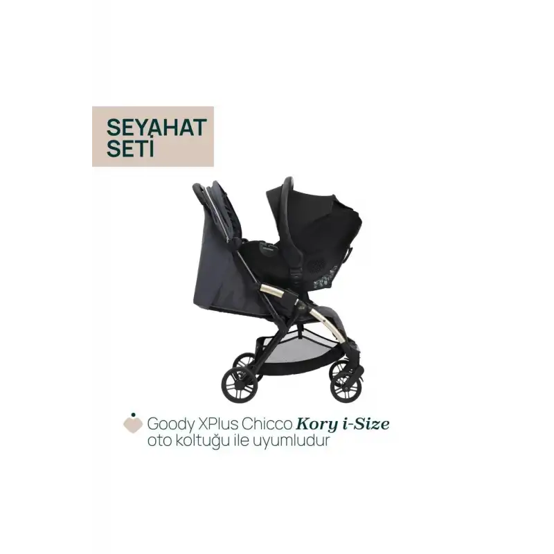 Chicco Goody XPlus Otomatik Katlanır Suya Dayanıklı Kabin Bebek Arabası Dark Shadow