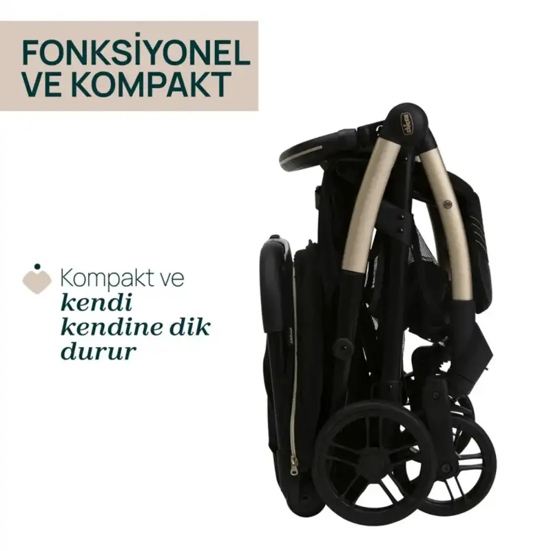 Chicco Goody Xplus Otomatik Katlanır Suya Dayanıklı Kabin Bebek Arabası Pearl Grey