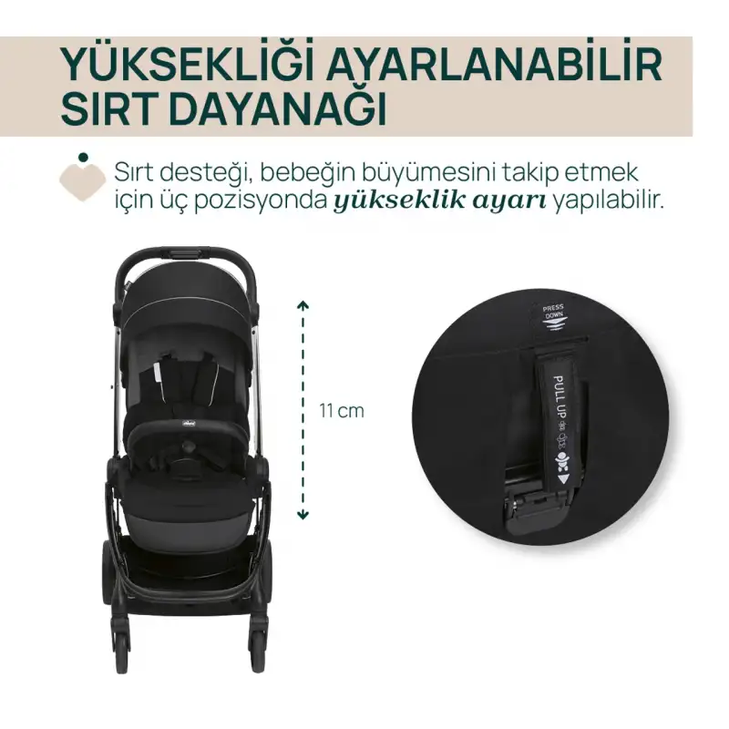 Chicco One4Ever Lounge Travel Sistem Bebek Arabası Black Beauty