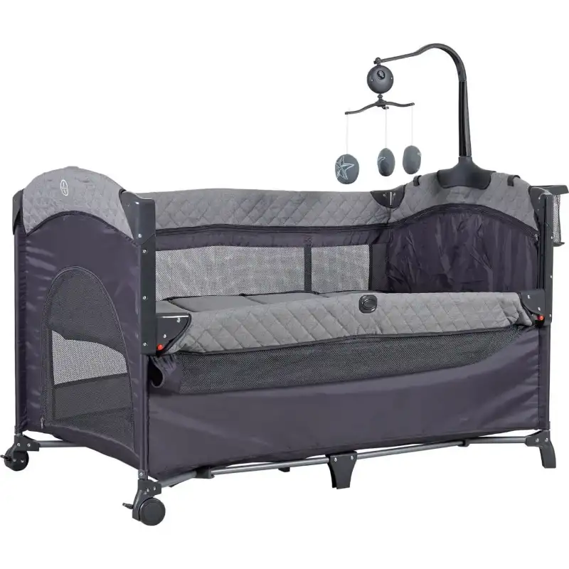 Prego 8044 Miami Plus Anne Yanı Oyun Parkı 70x120 cm Gri