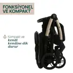 Chicco Goody Xplus Otomatik Katlanır Suya Dayanıklı Kabin Bebek Arabası Pearl Grey