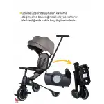 Merkür Bebe 9in1 Hawk Üç Tekerlekli Bebek ve Çocuk Bisikleti Gri