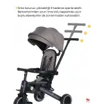 Merkür Bebe 9in1 Hawk Üç Tekerlekli Bebek ve Çocuk Bisikleti Gri