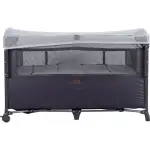 Prego 8044 Miami Plus Anne Yanı Oyun Parkı 70x120 cm Gri