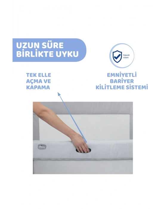 Next2me Forever Anne Yanı Beşik Ash Grey Cross Collectıon