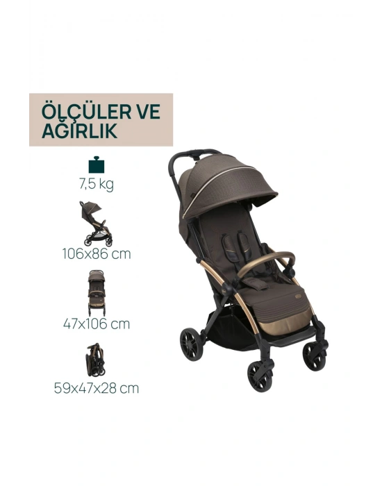 Goody Xplus Bebek Arabası Bronze Lızard Re_lux
