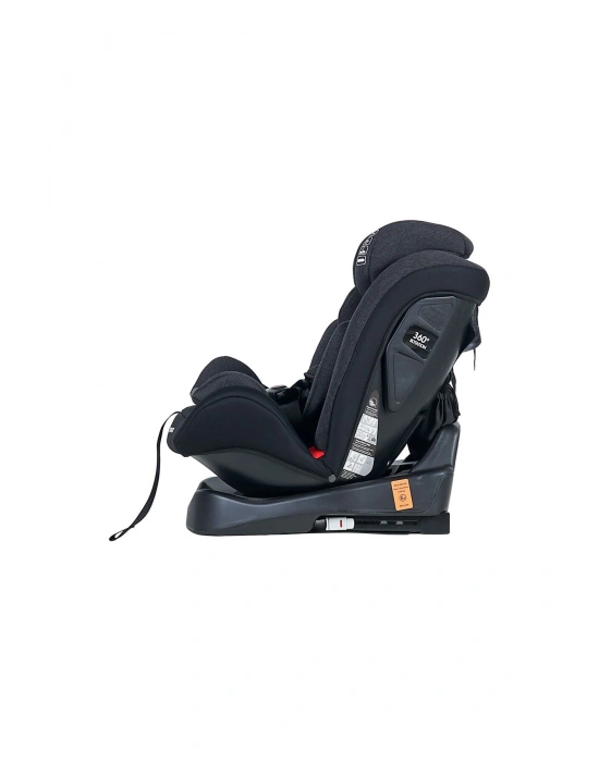 4088 Strong Fix 0-36 kg Isofixli Oto Koltuğu Füme - 360° Dönebilen Strongfix