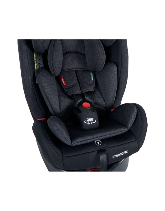 4088 Strong Fix 0-36 kg Isofixli Oto Koltuğu Füme - 360° Dönebilen Strongfix