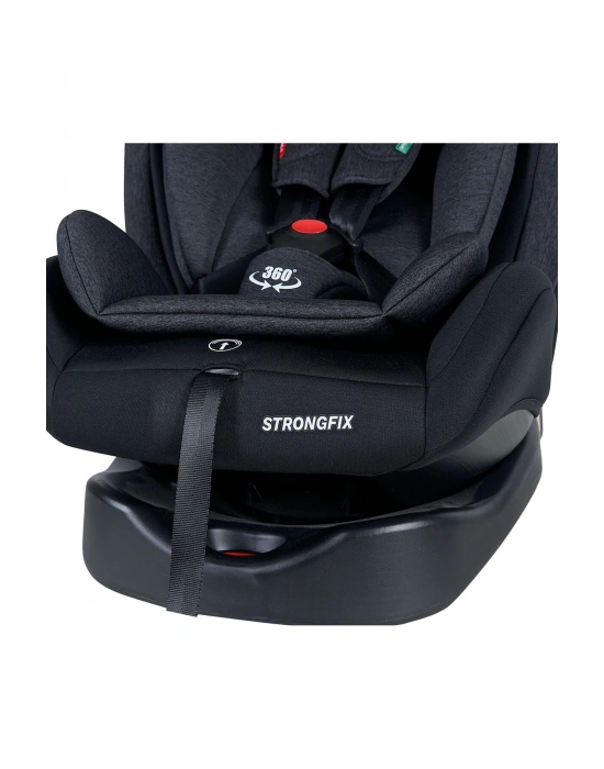 4088 Strong Fix 0-36 kg Isofixli Oto Koltuğu Füme - 360° Dönebilen Strongfix