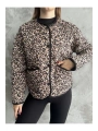 Kapitone Leopar Ceket