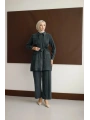 Meyra Kuşaklı Şık Takım - Siyah