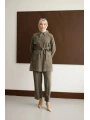 Meyra Kuşaklı Şık Takım - Yeşil