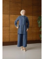 Nova Düğmeli Fermuarlı Takım - Lacivert