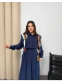 Sare Şal Detaylı Pantolonlu Takım - Lacivert