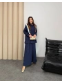 Sare Şal Detaylı Pantolonlu Takım - Lacivert