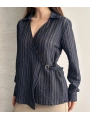 Kemer Detaylı Gömlek - Lacivert