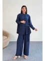 Bağlama Detaylı Gömlekli Takım