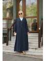 Boydan Çıtçıtlı Abaya - Lacivert