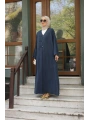 Boydan Çıtçıtlı Abaya - Lacivert
