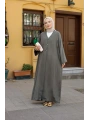 Boydan Çıtçıtlı Abaya - Yeşil