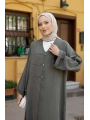 Boydan Çıtçıtlı Abaya - Yeşil