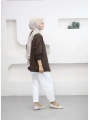 Fermuarlı Viral Sweat - Kahverengi