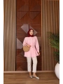 Geniş Kemerli Poplin Gömlek - Pembe