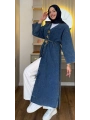 Gold İğne Kapamalı Açık Kot Kimono
