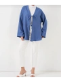 Keten Kimono - Mavi