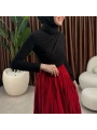 Kraş Yazlık Etek -Kırmızı