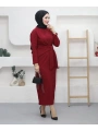 KUŞAK BAĞLAMALI KREP ELBİSE (135cm)