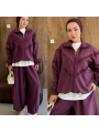 Lara Tensel Kumaş Comfort Tesettür Takım | Bordo