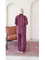 Lavin Fermuarlı İkili Takım - Mürdüm