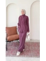 Lavin Fermuarlı İkili Takım - Mürdüm
