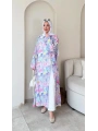 Linda Yırtmaçlı Tunikli Pantolonlu Takım - Mavi