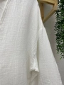 Müslin Kumaş Kimono - Beyaz