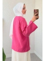 Müslin Kumaş Kimono - Pembe