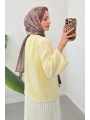 Müslin Kumaş Kimono - Sarı