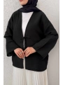 Müslin Kumaş Kimono - Siyah